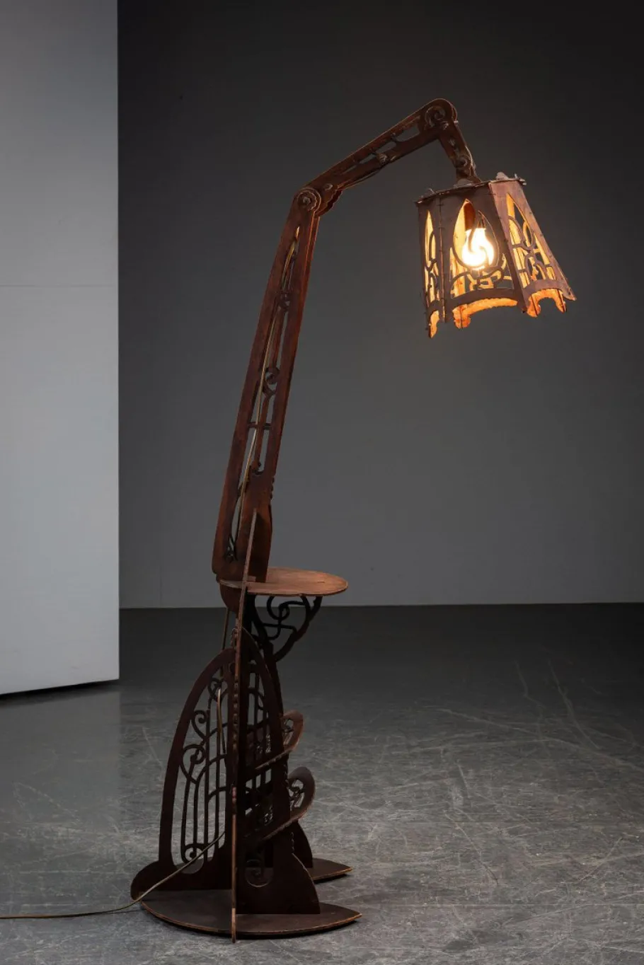 Hot Pamono Naive Amsterdam School Standing Lamp, 1920s