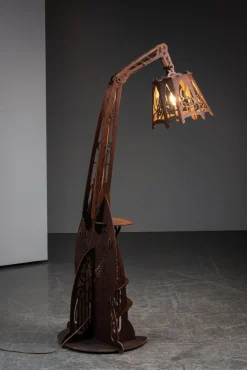 Hot Pamono Naive Amsterdam School Standing Lamp, 1920s