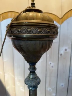 Outlet Pamono Napoleon III Style Bronze and Onyx Floor Lamp