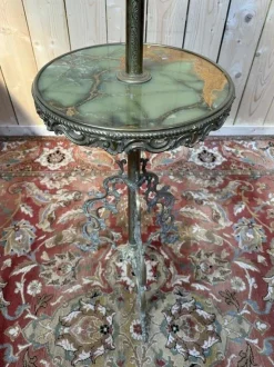 Outlet Pamono Napoleon III Style Bronze and Onyx Floor Lamp