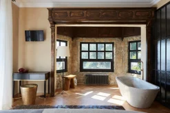 Online Pamono Natural and Brass Pie de Salón G1 Floor Lamp by Jaume Sans