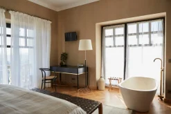 Online Pamono Natural and Brass Pie de Salón G1 Floor Lamp by Jaume Sans