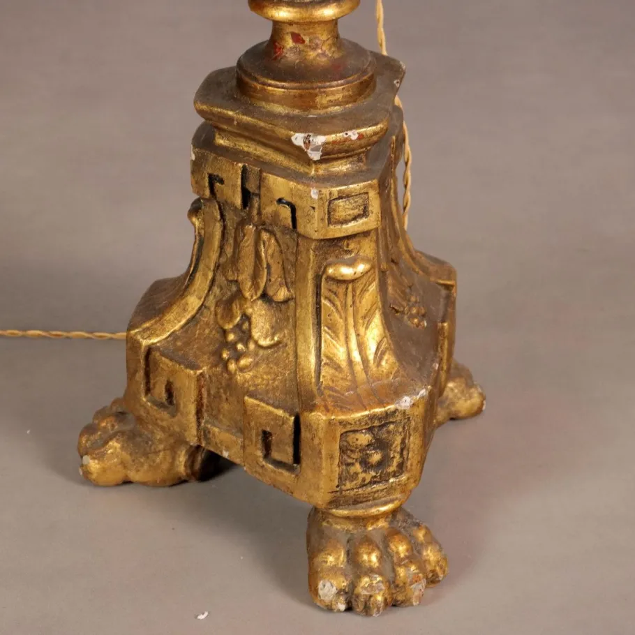 Sale Pamono Neoclassical Style Linden Floor Lamp, Italy, 20th Century