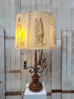 Best Pamono Neoclassical Table Lamp in Wrought Iron, 1950s