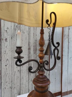 Best Pamono Neoclassical Table Lamp in Wrought Iron, 1950s