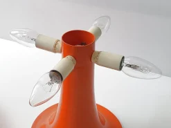 Best Pamono Nesso Table Lamp in Orange by Giancarlo Mattioli for Artemide, 1960s