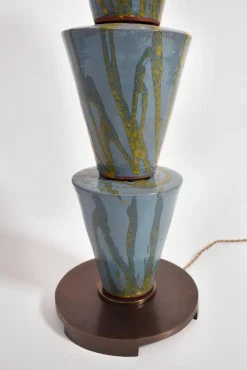 Sale Pamono Nizwa Blue and Yellow Floor Lamp by Barracuda Interiors