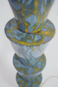 Sale Pamono Nizwa Blue and Yellow Floor Lamp by Barracuda Interiors