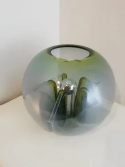 Best Pamono Nuphar Table Lamp in Green Glass by Toni Zuccheri for VeArt, Italy, 1970s