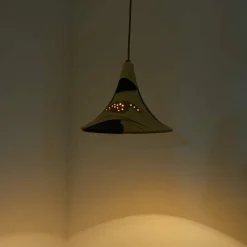 Best Pamono Ochre Ceramic Cone Pendants, Denmark, 1970, Set of 2