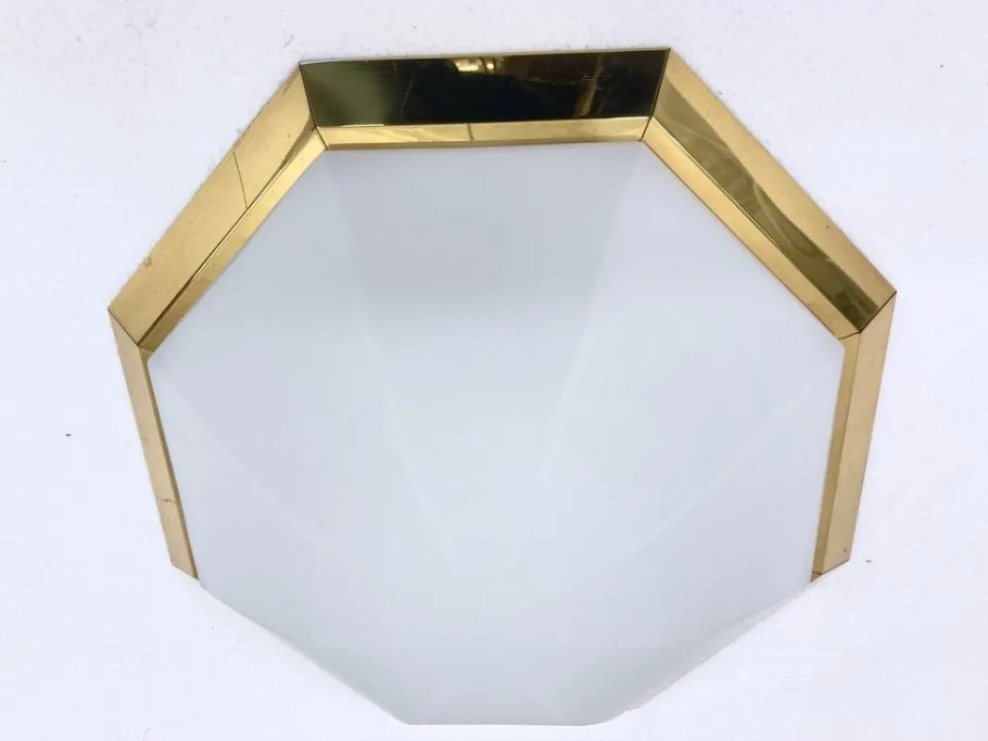 Best Pamono Octagonal Ceiling Lamp from Glashütte Limburg, 1970s