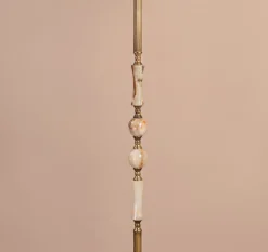 Outlet Pamono Onyx and Brass Floor Lamp by Marmo Lusso