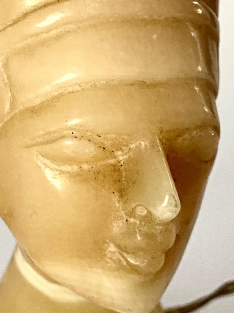 Best Pamono Onyx Egyptian Figure Table Lamp, France, 1930s