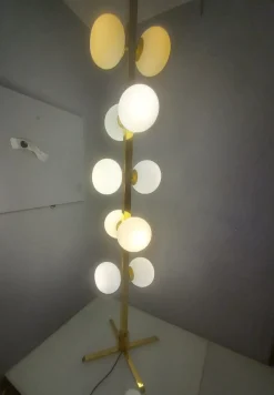 Outlet Pamono Opal Glass Floor Light