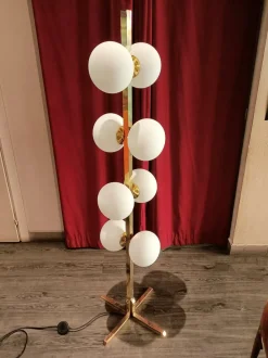 Outlet Pamono Opal Glass Floor Light