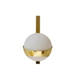 Sale Pamono Opaline and Brass Wall Lights, Set of 2