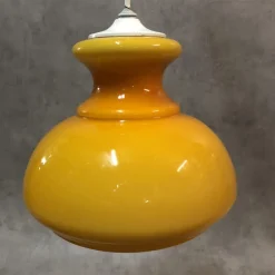 Sale Pamono Opaline Orange Ceiling Lamp, 1970s
