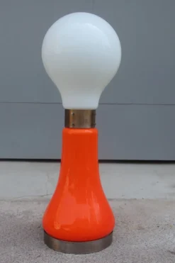 Online Pamono Orange & White Floor Lamp, 1960s