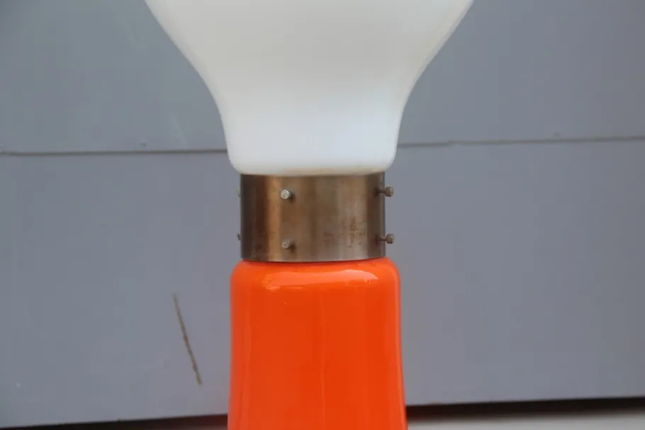 Online Pamono Orange & White Floor Lamp, 1960s