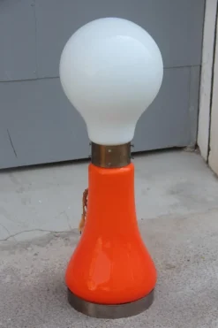 Online Pamono Orange & White Floor Lamp, 1960s