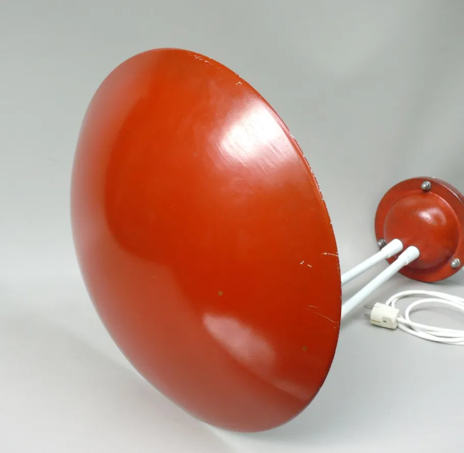 New Pamono Orange and Light Beige Outdoor Mushroom Lamp from Bega, 1950s