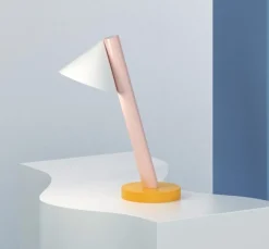 Best Pamono Orange and Pink Tube with Globes and Cones Desk Light by Atelier Areti