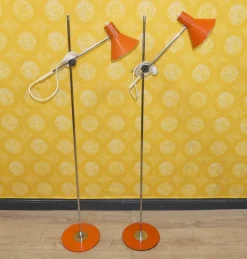 Best Pamono Orange Floor Lamps by Richard Essig, 1970s, Set of 2