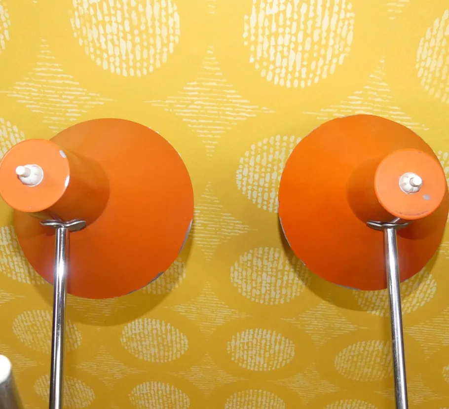 Best Pamono Orange Floor Lamps by Richard Essig, 1970s, Set of 2