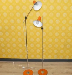 Best Pamono Orange Floor Lamps by Richard Essig, 1970s, Set of 2