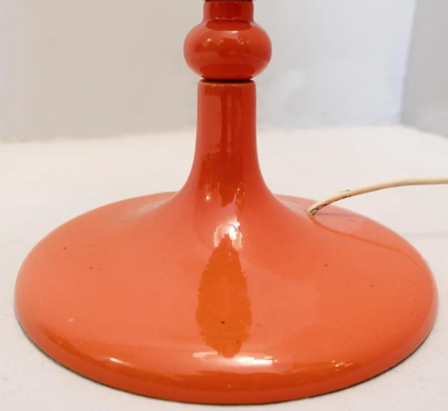 Outlet Pamono Orange Glazed Ceramic Floor Lamp, 1970s