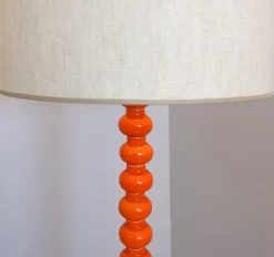 Outlet Pamono Orange Glazed Ceramic Floor Lamp, 1970s