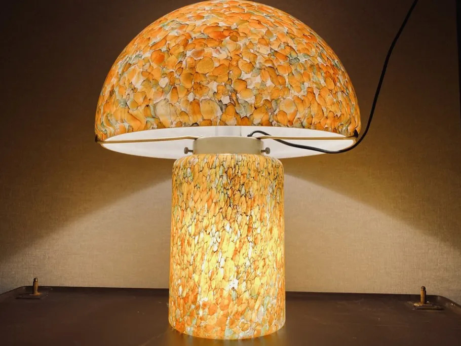 Sale Pamono Orange Mushroom Lamp by Peill and Putzler, 1970s