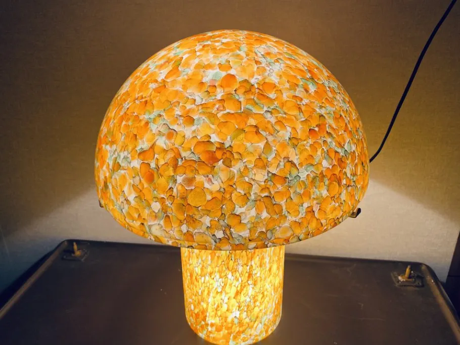 Sale Pamono Orange Mushroom Lamp by Peill and Putzler, 1970s