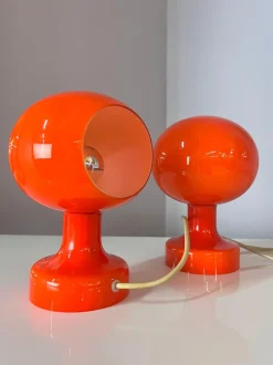 Clearance Pamono Orange Table Lamp by Michael Bang for Holmegaard