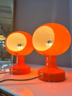 Clearance Pamono Orange Table Lamp by Michael Bang for Holmegaard