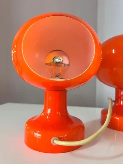Clearance Pamono Orange Table Lamp by Michael Bang for Holmegaard
