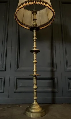New Pamono Oriental Brass Floor Lamp