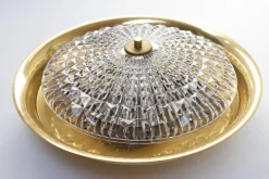 Sale Pamono Orrefors Brass Wall Lamp by Fagerlund for Lyfa, 1960s