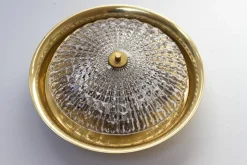 Sale Pamono Orrefors Brass Wall Lamp by Fagerlund for Lyfa, 1960s