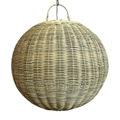 Pamono Outdoor Faux Rattan Globe Lantern, 2010s