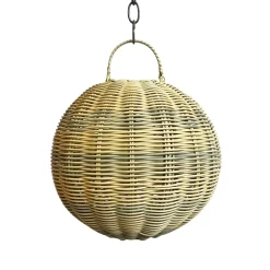 Best Pamono Outdoor Faux Rattan Globe Lantern, 2010s