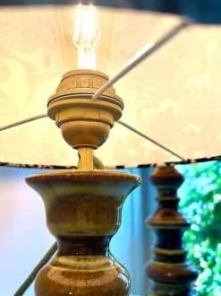 Hot Pamono Pagoda-Shaped Green Gradient Glazed Fat Lava Lamps, 1960s, Set of 2