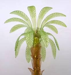 Online Pamono Palm Floor Lamp in Brass and Murano Glass from Maestri Muranesi, 1970s