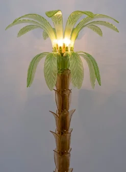 Online Pamono Palm Floor Lamp in Brass and Murano Glass from Maestri Muranesi, 1970s