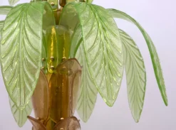 Online Pamono Palm Floor Lamp in Brass and Murano Glass from Maestri Muranesi, 1970s