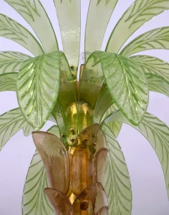 Online Pamono Palm Floor Lamp in Brass and Murano Glass from Maestri Muranesi, 1970s