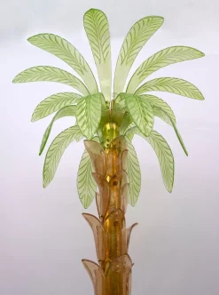 Online Pamono Palm Floor Lamp in Brass and Murano Glass from Maestri Muranesi, 1970s