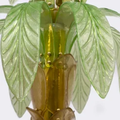 Online Pamono Palm Tree Floor Lamp in Murano Glass and Brass, 1979, Set of 2