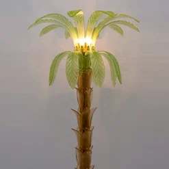 Online Pamono Palm Tree Floor Lamp in Murano Glass and Brass, 1979, Set of 2