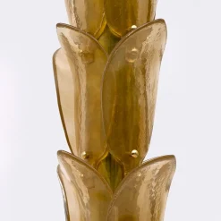 Online Pamono Palm Tree Floor Lamp in Murano Glass and Brass, 1979, Set of 2